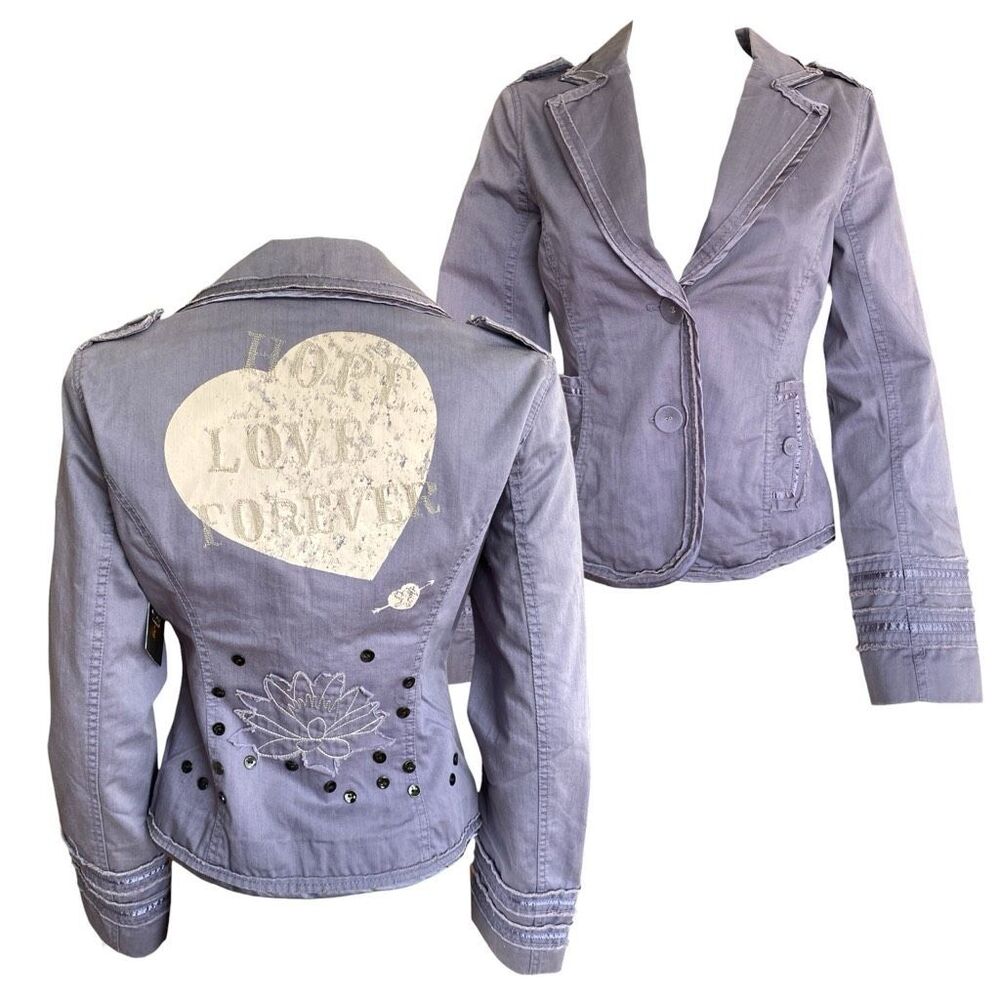 french vintage graphic pastel jacket